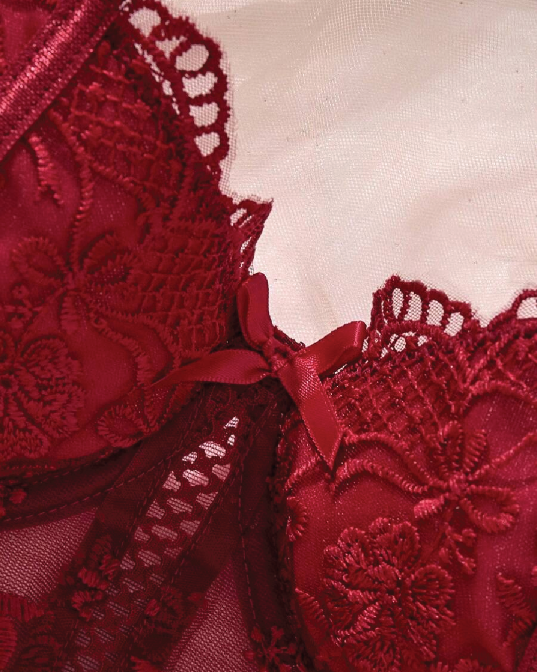 Romantic Long Style Lingerie Bra & Panty Set