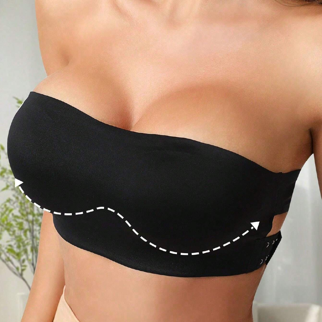 Seamless Strapless Sheer Wireless Tube Bra