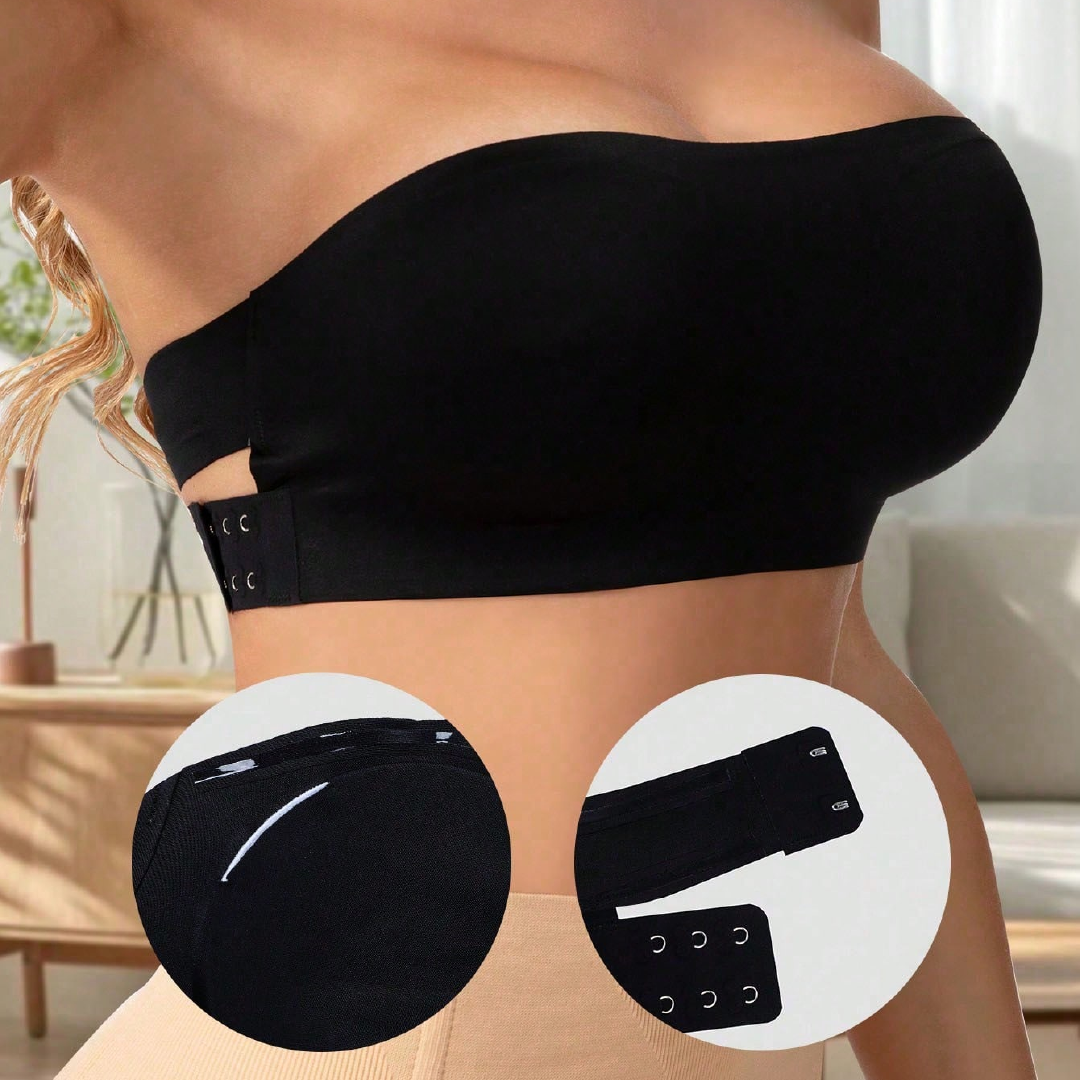 Seamless Strapless Sheer Wireless Tube Bra