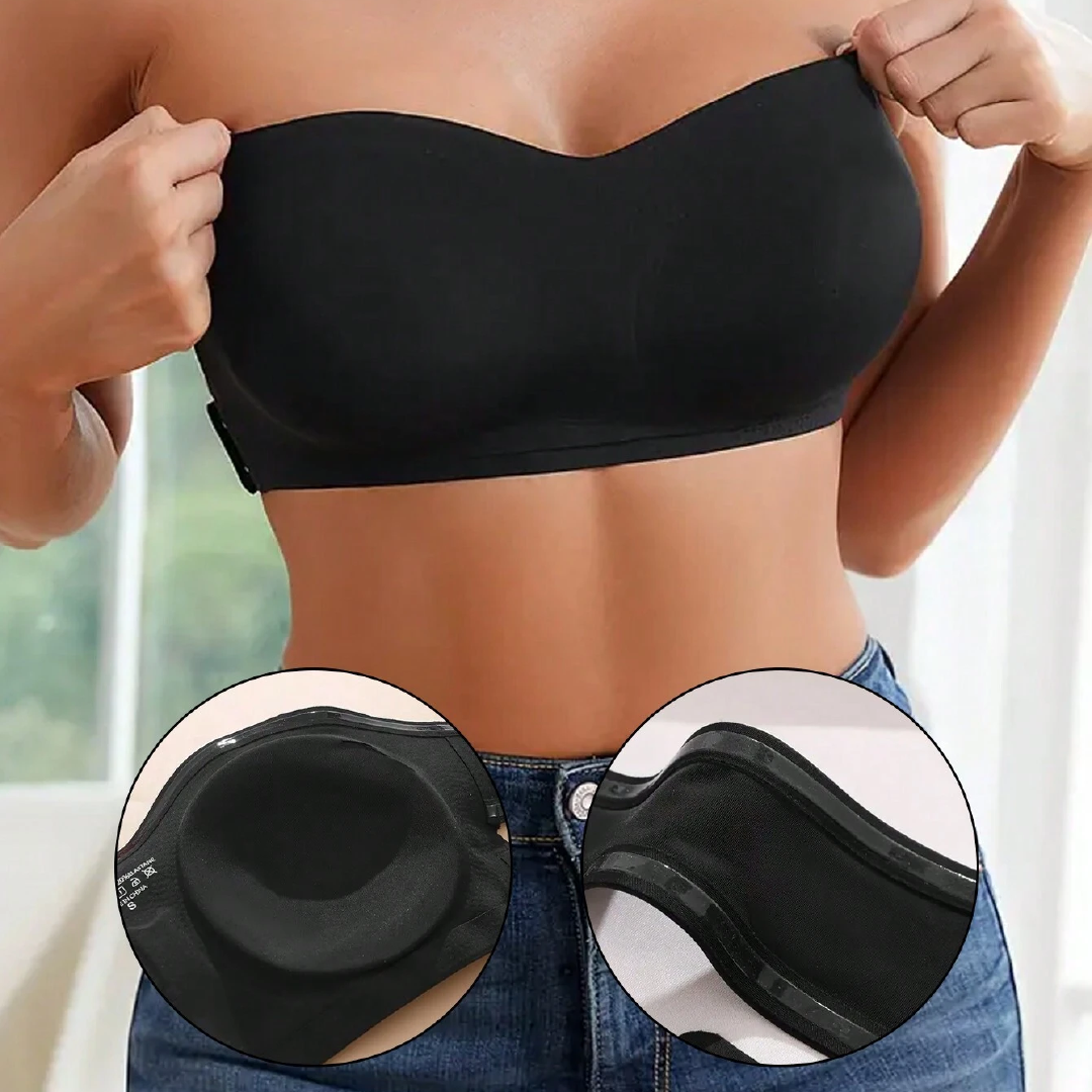 Seamless Strapless Sheer Wireless Tube Bra
