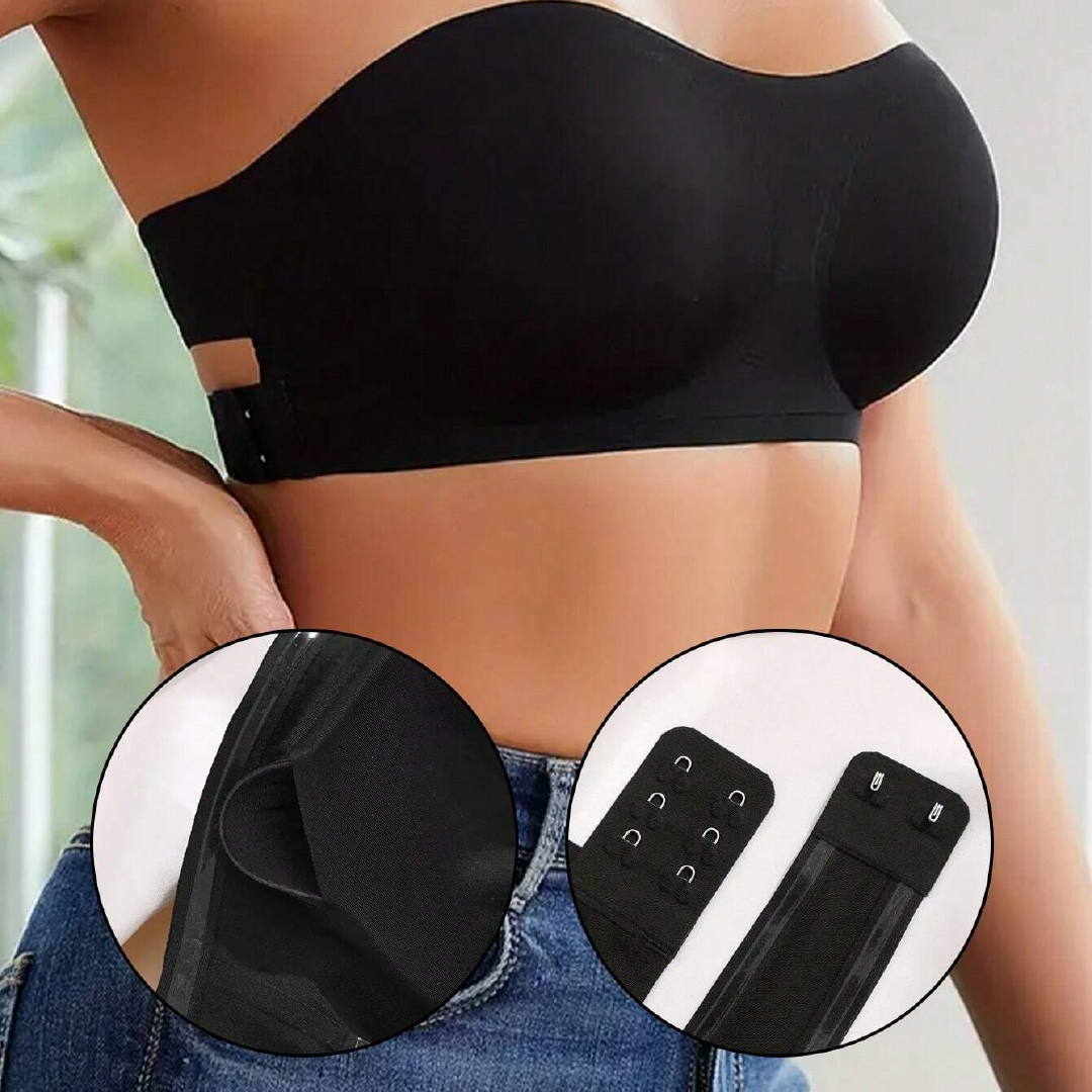 Seamless Strapless Sheer Wireless Tube Bra