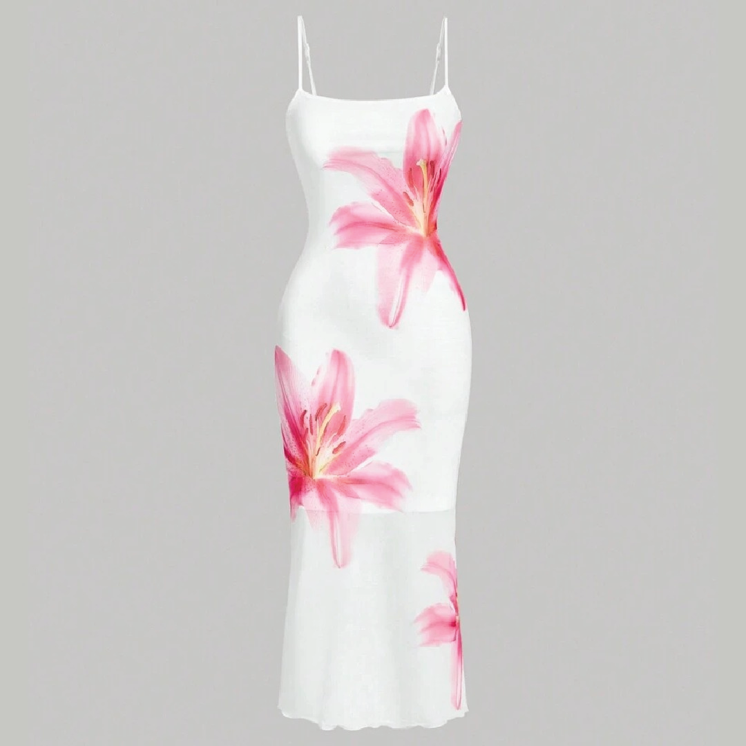 Elegant Floral Print Bodycon