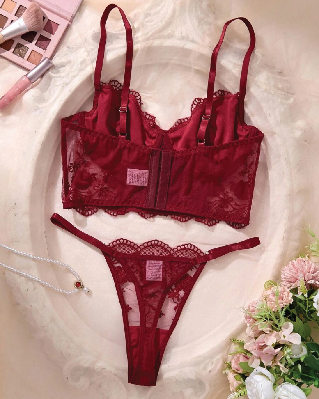 Romantic Long Style Lingerie Bra & Panty Set