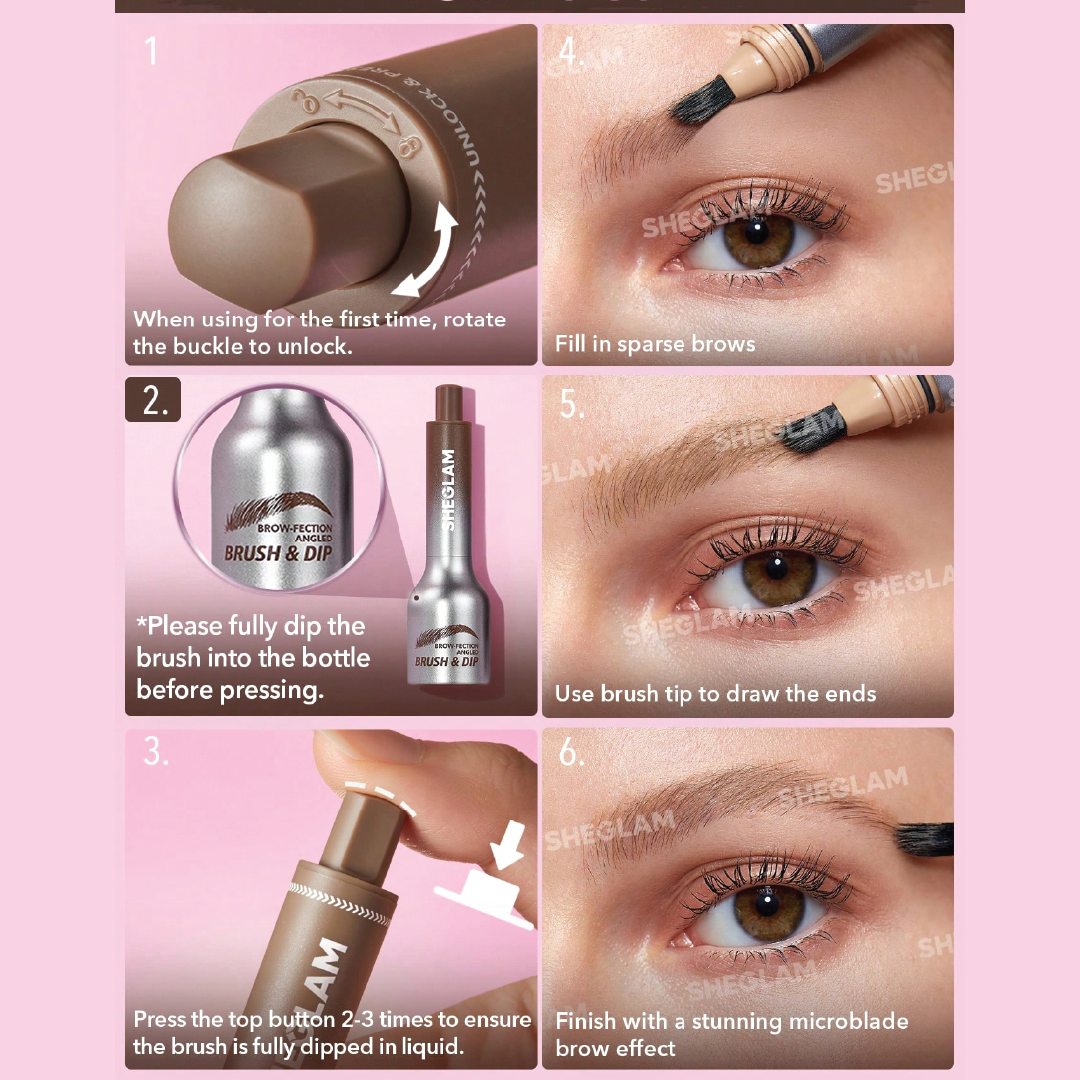 Brow-Fection Angled Brush & Dip