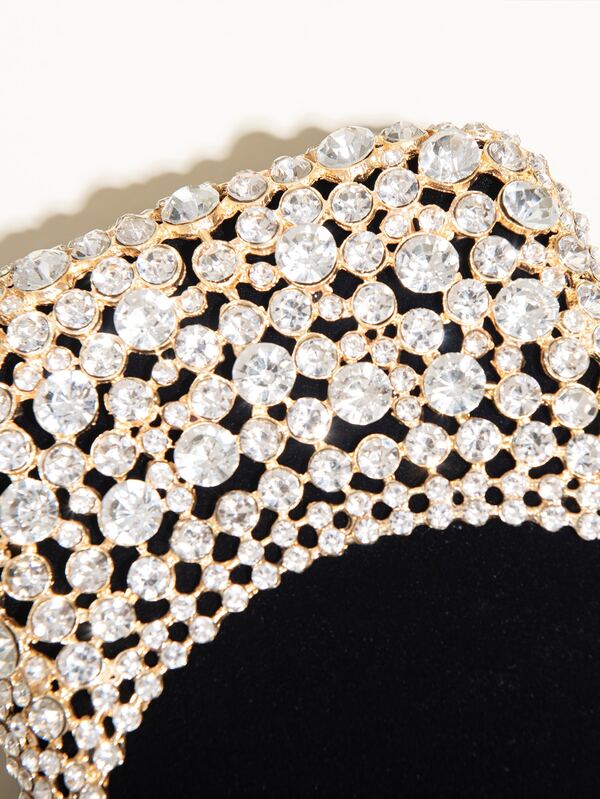 Lightweight Rhinestone Decor Bucket Bag