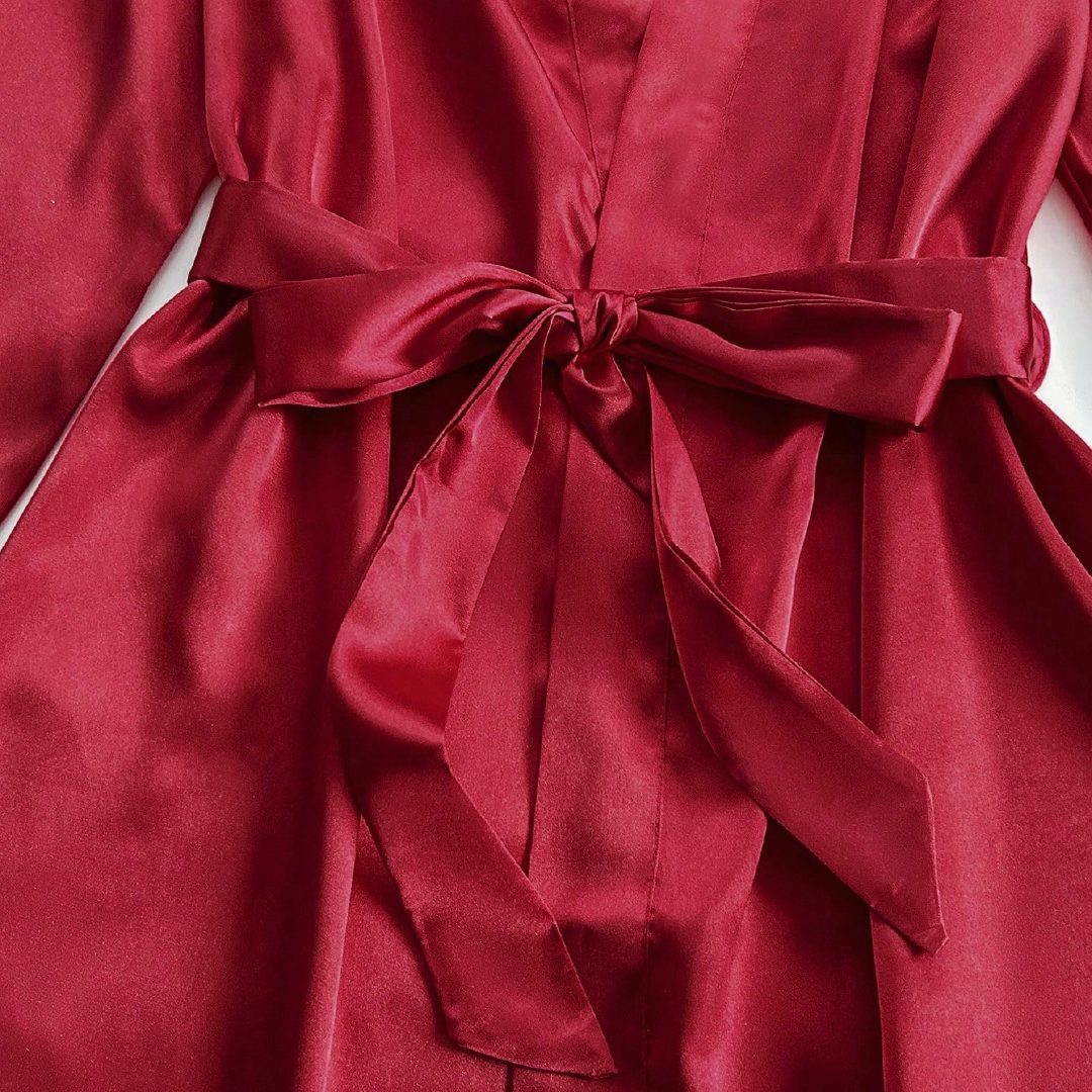 V-Neck Faux Silk Camisole Nightgown