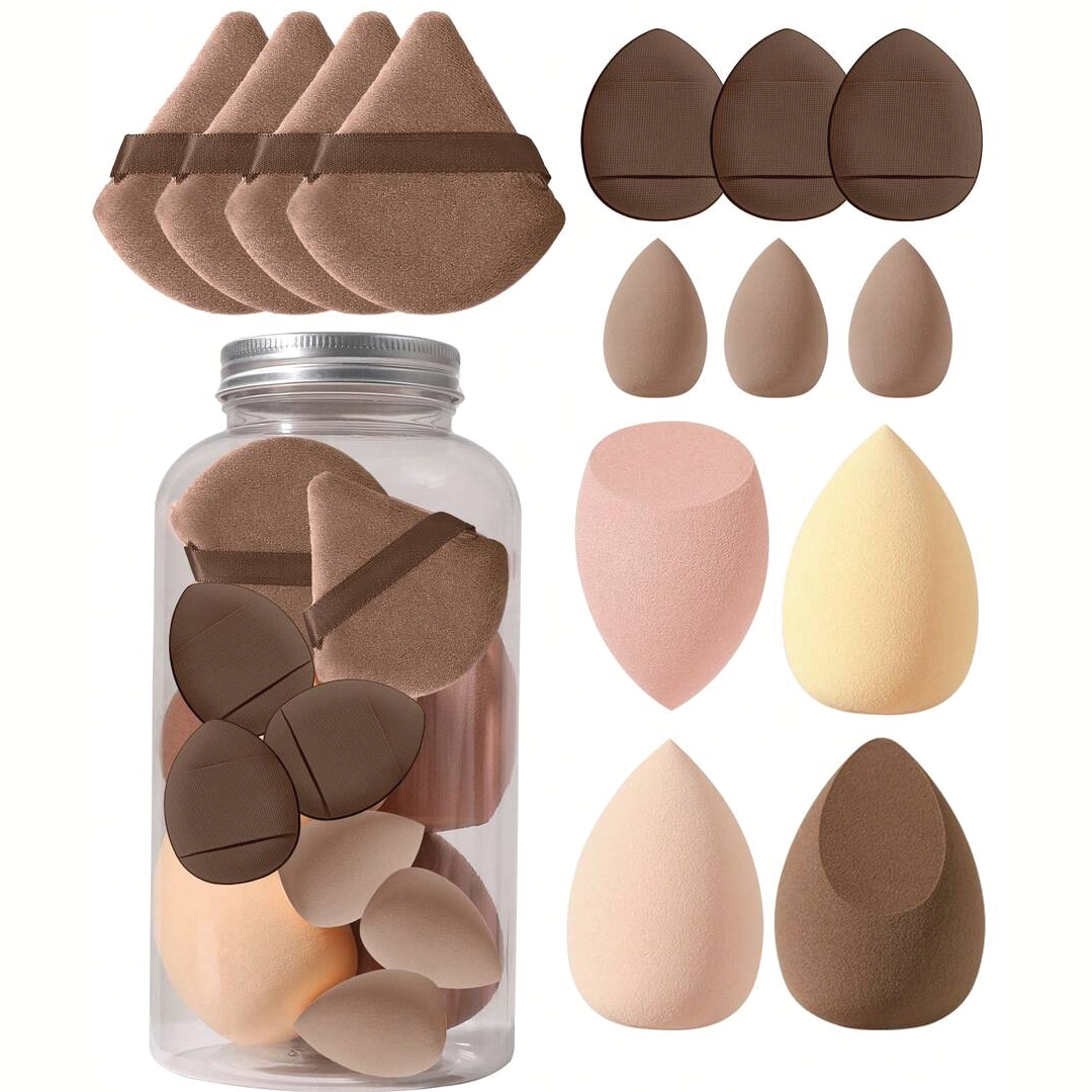14pcs Makeup Sponge & Puff Set with Storage Case