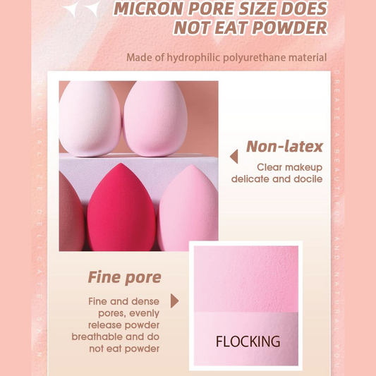 5pcs Makeup Sponge With Storage Bucket