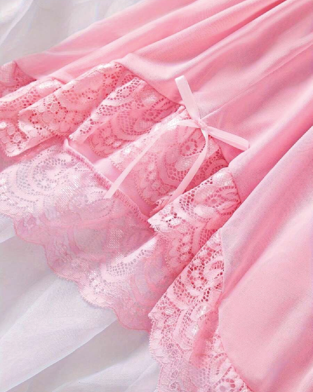 V-Neck Backless  Camisole Night Dress And Thong