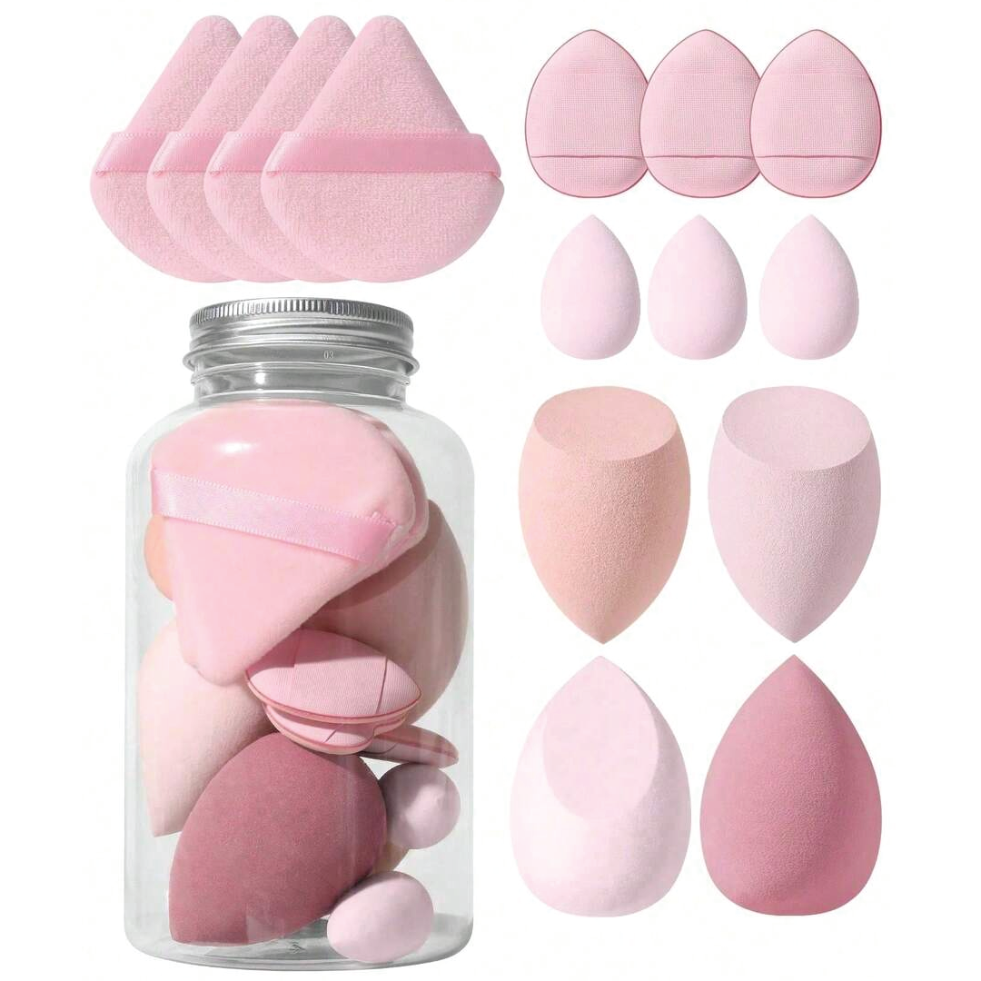 14pcs Makeup Sponge & Puff Set with Storage Case