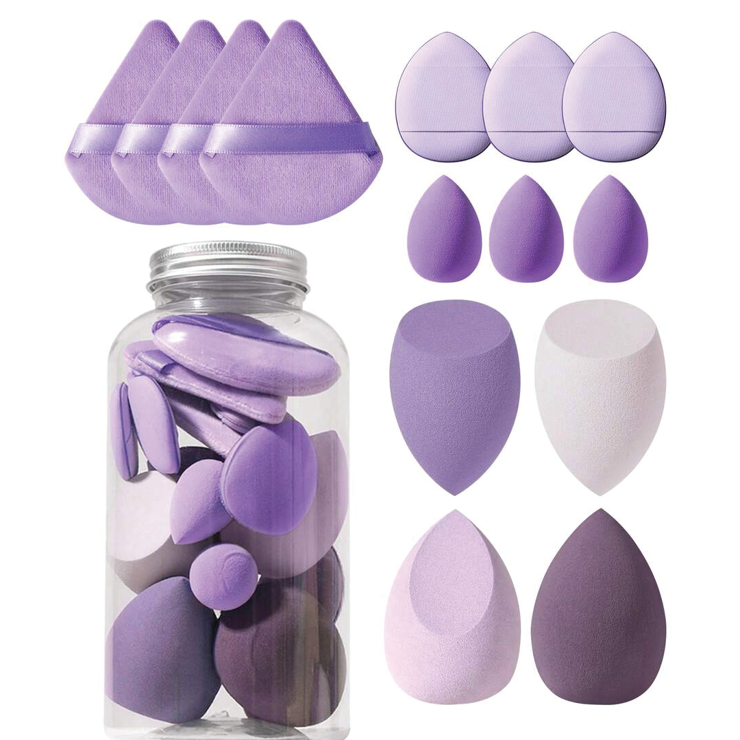 14pcs Makeup Sponge & Puff Set with Storage Case