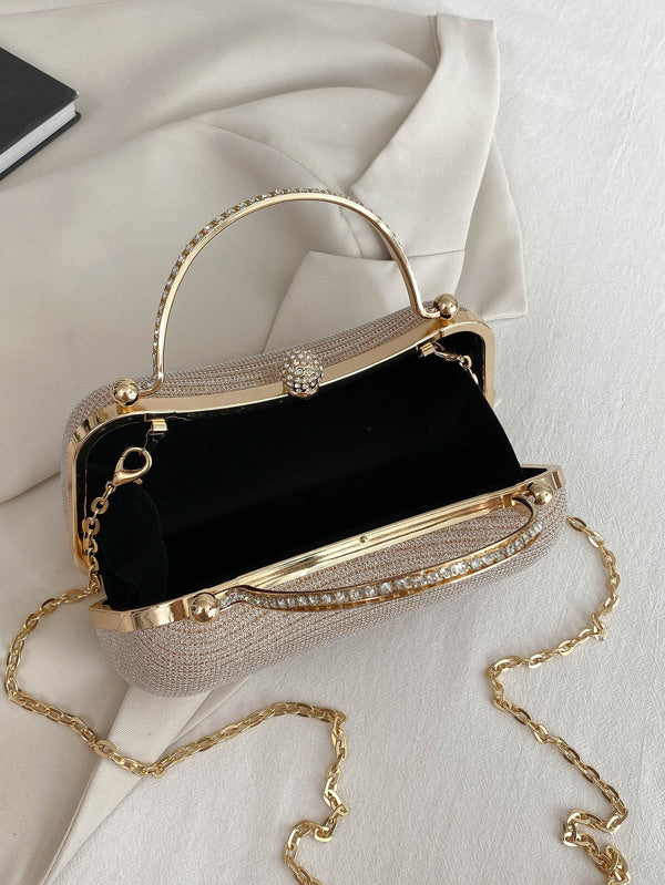 Rhinestone Decor Box Bags
