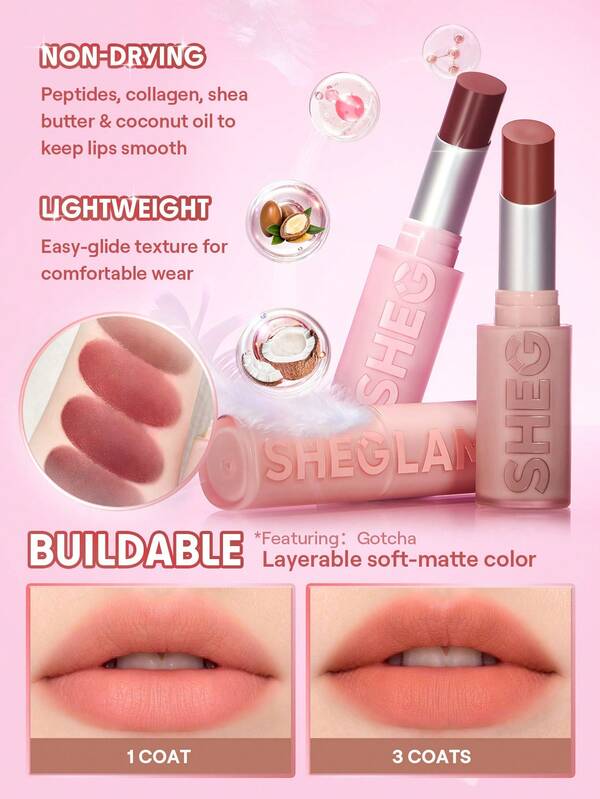 SHEGLAM Lip Veil Cushion Lightweight Lipstick